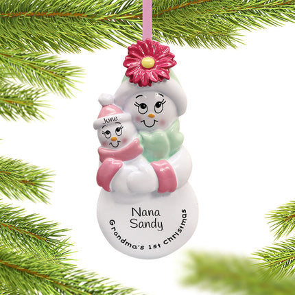 decorative personalized grandma's first christmas - baby girl christmas ornament – Christmas ornament, holiday tree decoratio