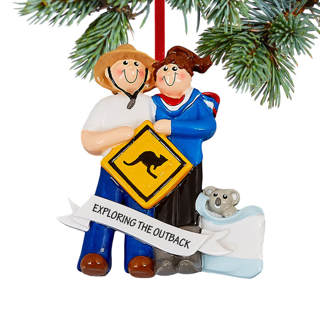 engraved personalized love in australia christmas ornament – Christmas ornament, holiday tree decoration or gift