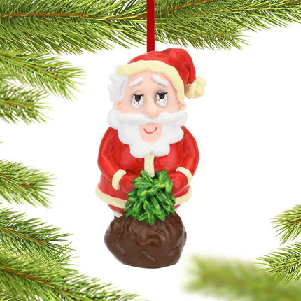 personalized personalized green christmas santa christmas ornament – Christmas ornament, holiday tree decoration or gift
