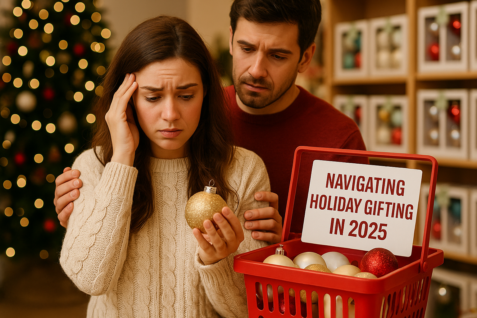 Tariff and Inflation hits hard on the emotions of this couple while Christmas shopping.