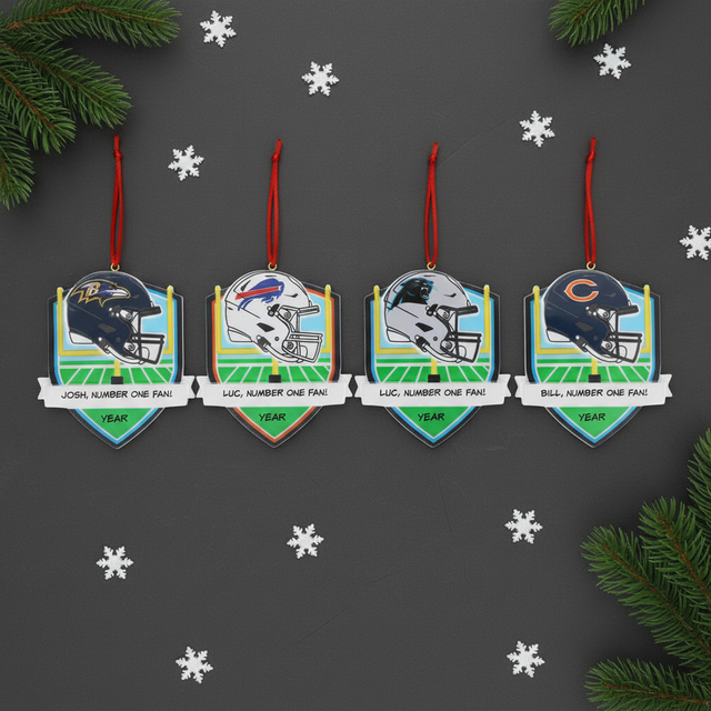 NFL Ornaments Flat Lay - Square