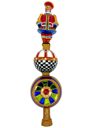 Sicilian Carretto O Holiday Polish Glass Christmas Ornament designed by Kenzies of London and by Personalized Ornamentshop