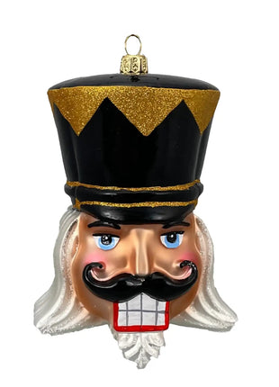 Nutcracker Head Holiday Polish Glass Christmas Ornament designed by Kenzies of London and by Personalized Ornamentshop