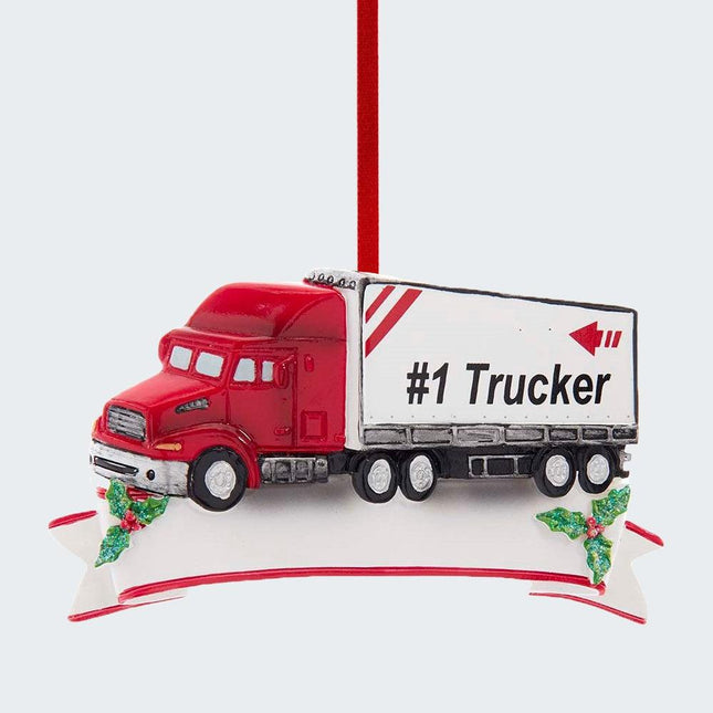 #1 Trucker Ornament created by KURT ADLER and designed by Ornament Shop