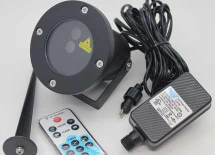 Red & Green Christmas Laser Light Projector - Indoor/Outdoor with Timer