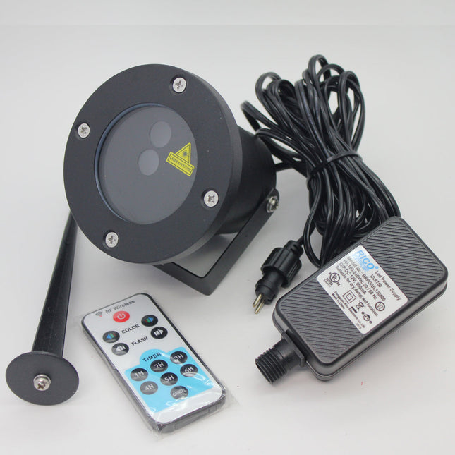 Red & Green Christmas Laser Light Projector - Indoor/Outdoor with Timer