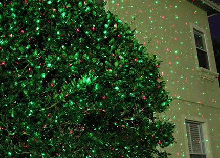 Red & Green Christmas Laser Light Projector - Indoor/Outdoor with Timer