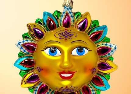 Aztec Sun Glass Ornament (RPG)