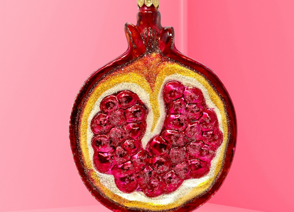 Pomegranate Glass Fruit Ornament