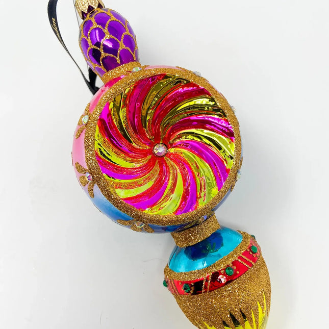Gilded Fortune Holiday Polish Glass Christmas Ornament designed by Kenzies of London and by Personalized Ornamentshop