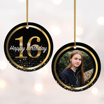 16th Birthday Personalized Ceramic Round Ornament created by ORNAMENT SHOP