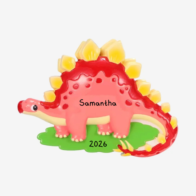 Personalized Kids Dinosaur Christmas Ornament