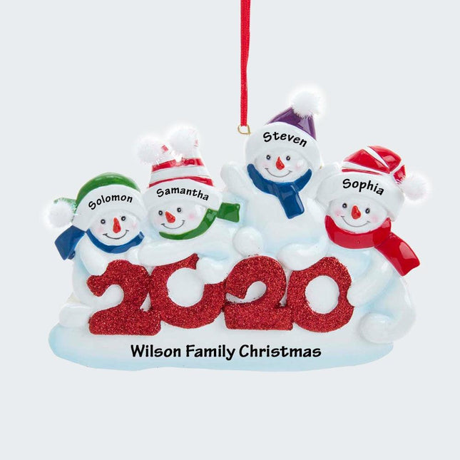 2020 Snowman Family of 4 Ornament created by KURT ADLER and designed by Ornament Shop