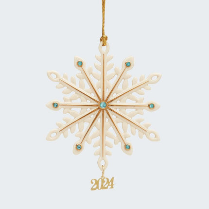 2024 Dated Annual Gemmed Snowflake Ornament