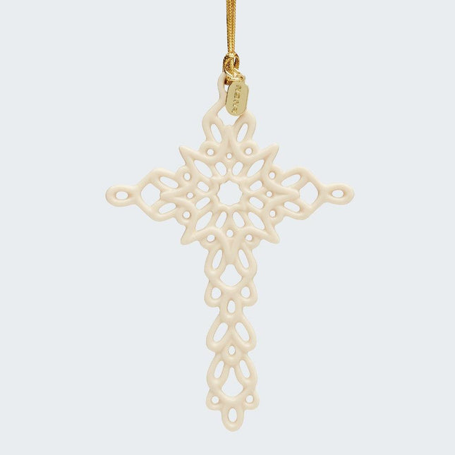 2024 Dated Snow Fantasies Cross Ornament created by LENOX and designed by Ornament Shop