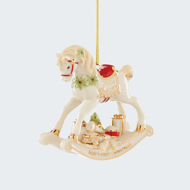 2024 Dated Vintage Rocking Horse Ornament created by LENOX and designed by Ornament Shop