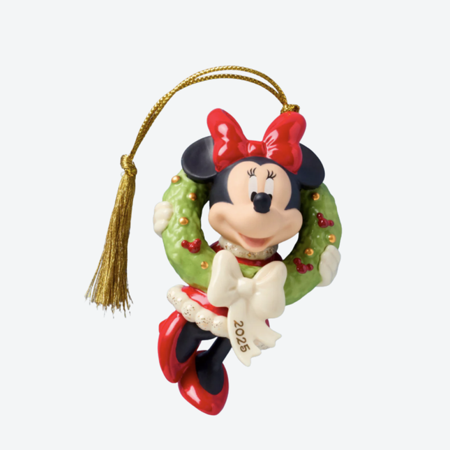 Minnie Mouse Wreath Ornament 2025
