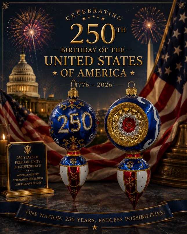 Commemorative USA 250th Birthday Ornament