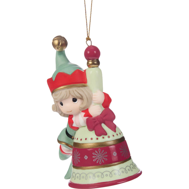 Precious Moments Christmas Elf Bell Ornament