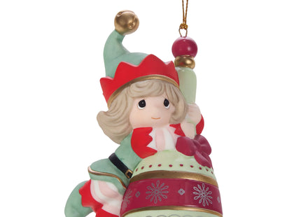 Precious Moments Christmas Elf Bell Ornament