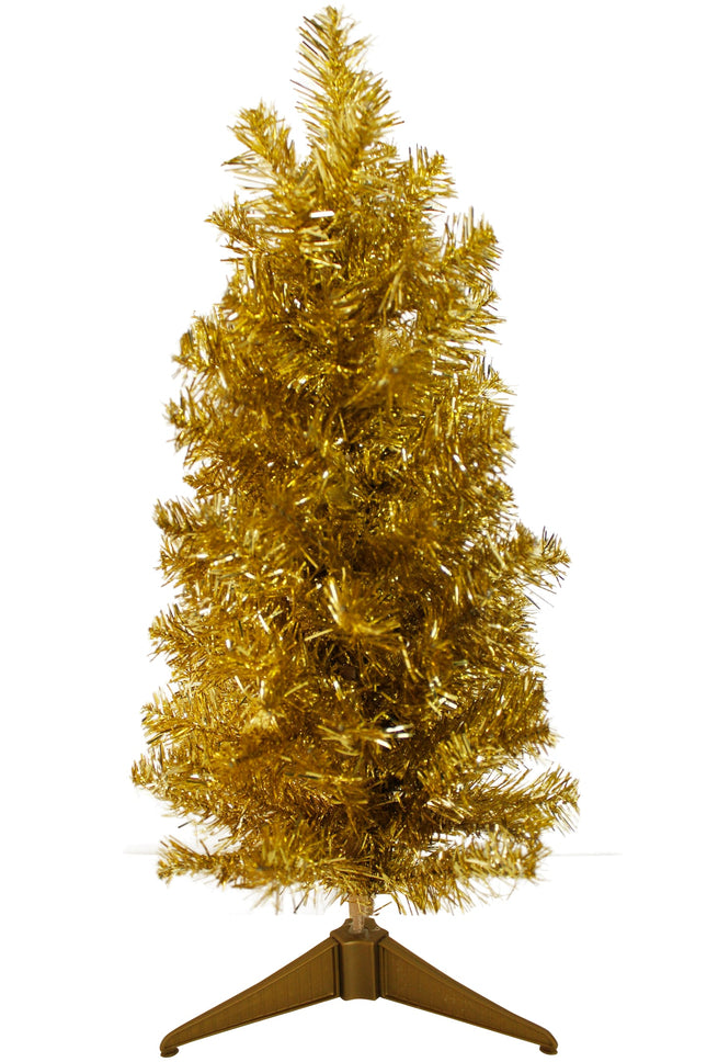 2' Gold Tabletop Pencil Tree with Plastic Stand, 93 Tips, Dia 12"