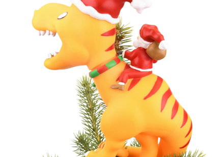 Santa Riding Dinosaur Christmas Tree Topper