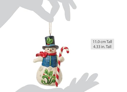 Snowman with Candy Cane Ornament