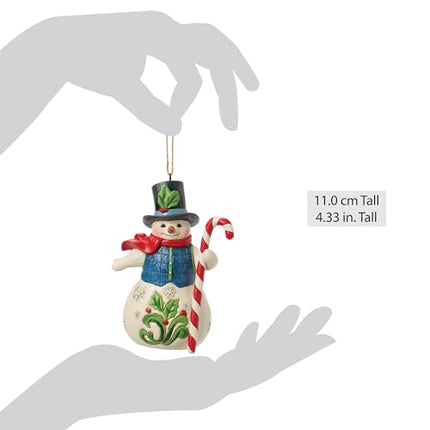 Snowman with Candy Cane Ornament