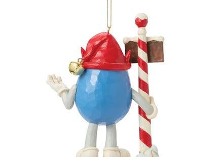 M&M Blue character elf Ornament