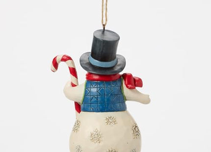 Snowman with Candy Cane Ornament