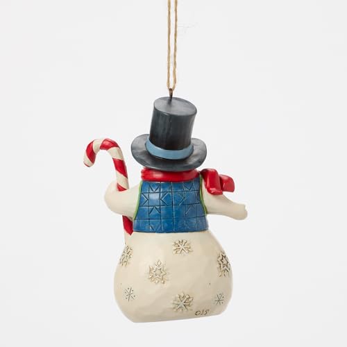 Snowman with Candy Cane Ornament
