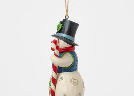 Snowman with Candy Cane Ornament