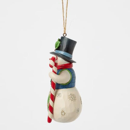 Snowman with Candy Cane Ornament