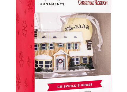 Personalized A Christmas Story house Christmas ornament with snowy house, Santa sleigh and custom name and year.