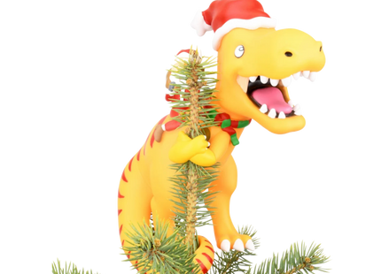 Santa Riding Dinosaur Christmas Tree Topper
