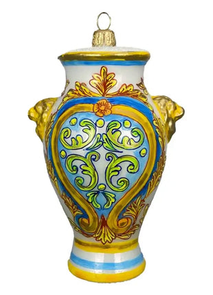 Italian Majolica Vase Polish Glass Christmas Ornament H designed by Kenzies of London and by Personalized Ornamentshop