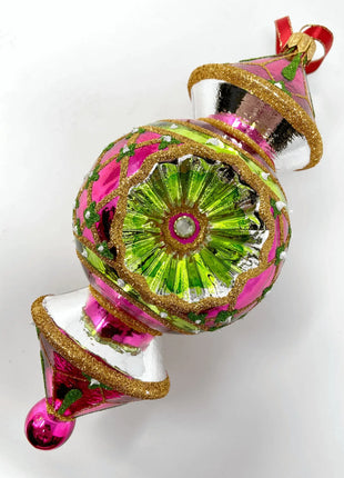 Miami Reflector Holiday Polish Glass Christmas Ornament designed by Kenzies of London and by Personalized Ornamentshop