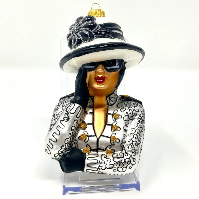 Fashion Icon (WT) Holiday Polish Glass Christmas Ornament designed by Kenzies of London and by Personalized Ornamentshop