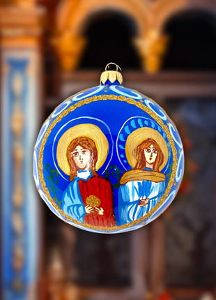 Byzantine Saints Holiday Polish Glass Christmas Ornament C designed by Kenzies of London and by Personalized Ornamentshop