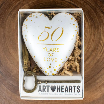 50 Year Anniversary of Love Heart Ornament created by ORNAMENT SHOP