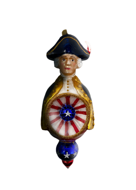 George Washington Holiday Polish Glass Christmas Ornament designed by Kenzies of London and by Personalized Ornamentshop