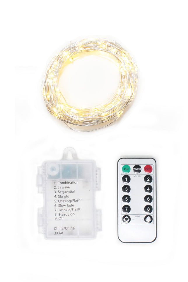 100 LED String Light Battery Operated with Remote
