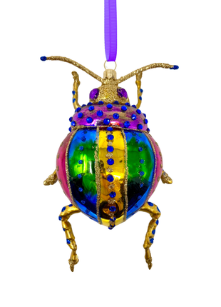 Light Bug Holiday Polish Glass Christmas Ornament Luxury designed by Kenzies of London and by Personalized Ornamentshop