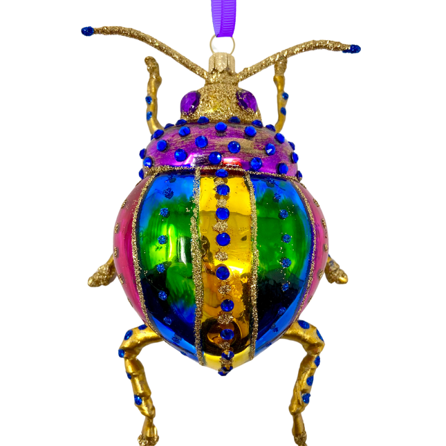 Light Bug Holiday Polish Glass Christmas Ornament Luxury designed by Kenzies of London and by Personalized Ornamentshop