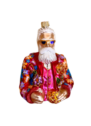 Cool Santa (R) Holiday Polish Glass Christmas Ornament designed by Kenzies of London and by Personalized Ornamentshop