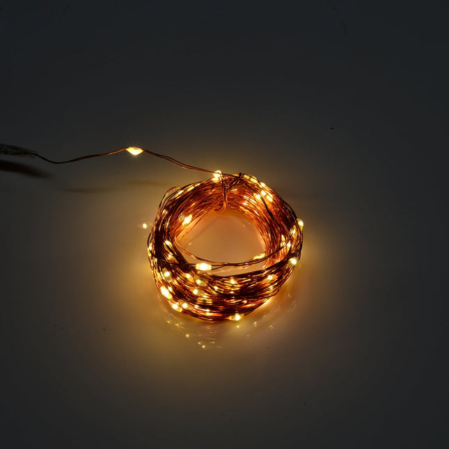 100 LED Copper Fairy Light Plug in OEM - Warm White