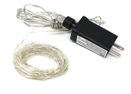 100 LED Silver Copper Fairy Light - Plug in