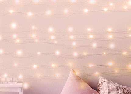 100 LED Silver Copper Fairy Light - Plug in
