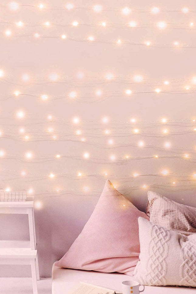 100 LED Silver Copper Fairy Light - Plug in