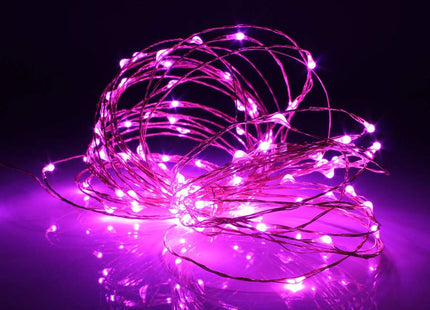 100 LED Silver Copper Fairy Light - Plug in
